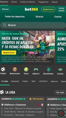 Registro online Bet365 directo